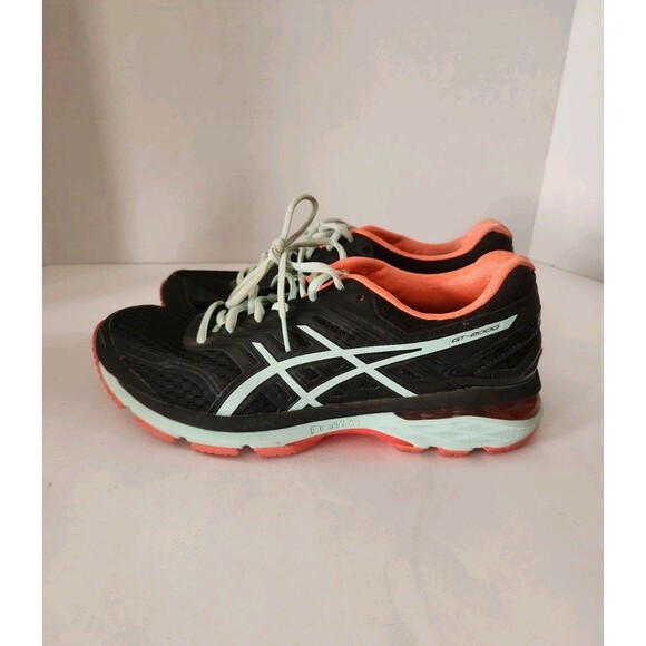 Asics Women's GT-2000 T757N Black Aqua Orange Running Sneaker Shoes Size  10 - Picture 3 of 8